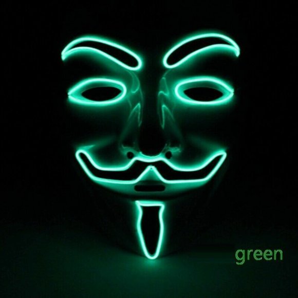 Clubbing Rave Party Light Up Scary LED Mask Costume Cosplay - Picture 6 of 16